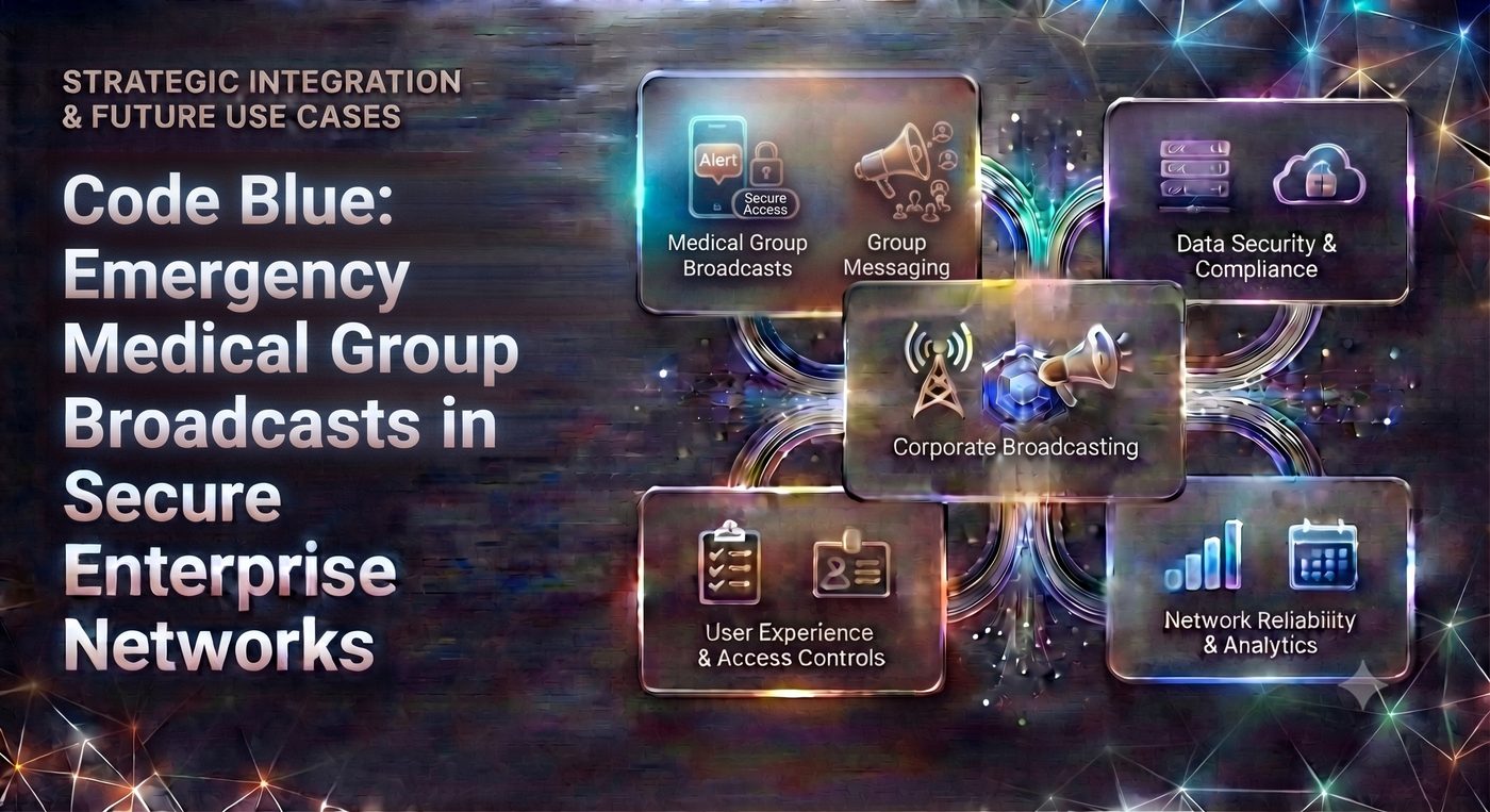 Code Blue: Emergency Medical Group Broadcasts in Secure Enterprise Networks