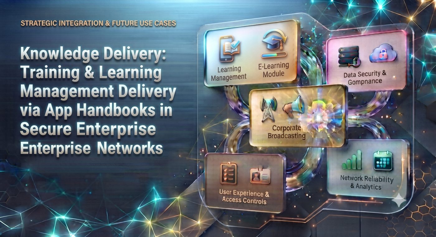 Knowledge Delivery: Training & Learning Management Delivery via App Handbooks in Secure Enterprise Networks