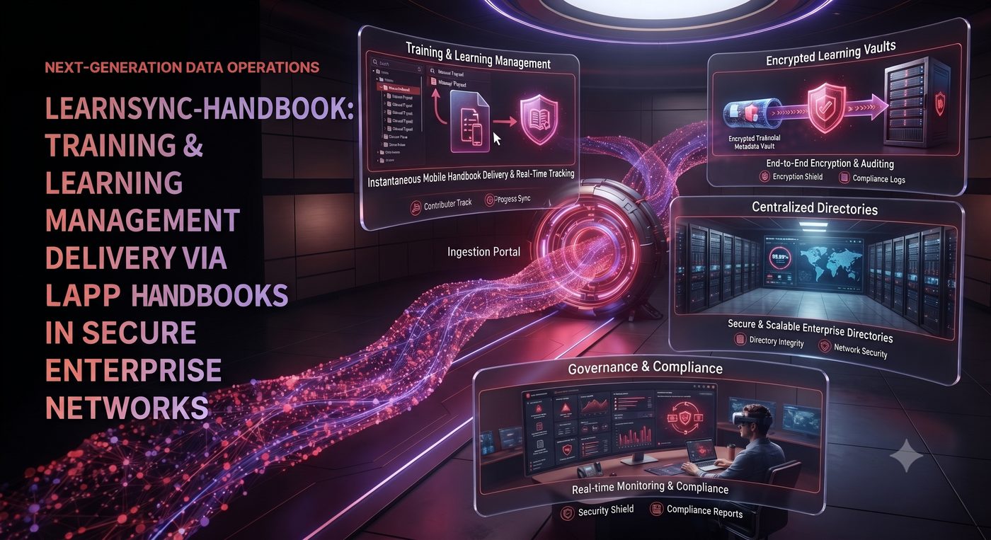 LearnSync-Handbook: Training & Learning Management Delivery via App Handbooks in Secure Enterprise Networks