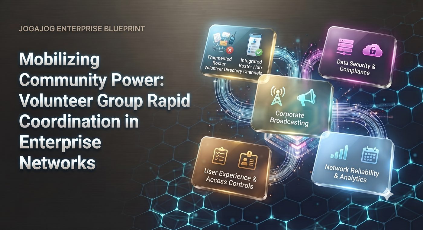 Mobilizing Community Power: Volunteer Group Rapid Coordination in Secure Enterprise Networks